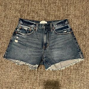 Abercrombie & Fitch mid rise boyfriend jean shorts